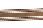 Preview: Gurtband Streifen braun/weiß 30 mm (1 m)